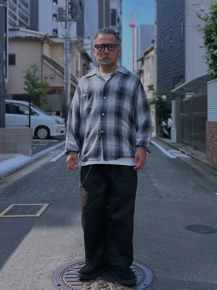 WAIPER×TOWN CRAFT TC25S005WP 60's OMBRE LOOP COLLAR SHIRTS