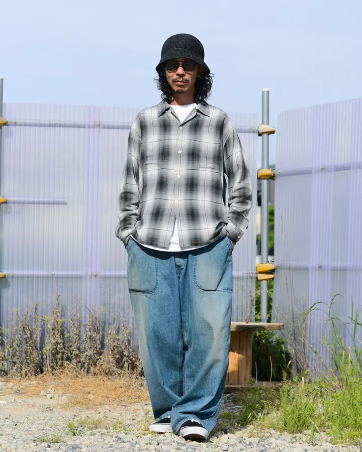 m*読様 WAIPER×TOWN CRAFT オンブレ ループカラーシャツ Mサ WAIPER×TOWN CRAFT TC25S005WP 60's OMBRE LOOP COLLAR SHIRTS