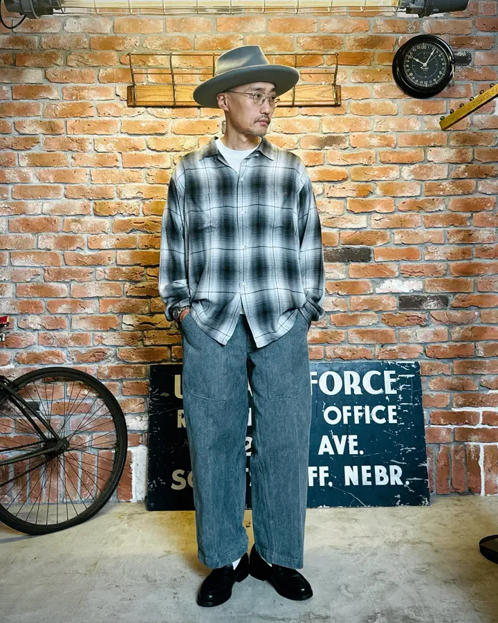 WAIPER×TOWN CRAFT TC25S005WP 60's OMBRE LOOP COLLAR SHIRTS