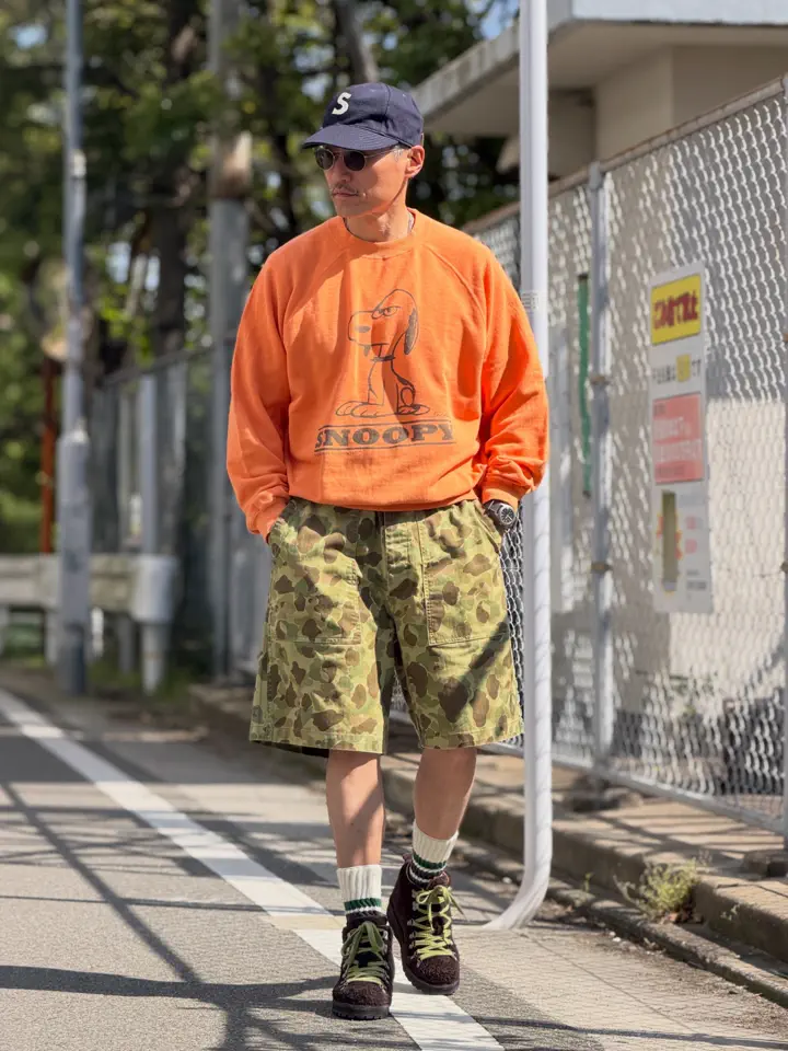 WAIPER.inc 米軍 OG-107 HBT ユーティリティショーツ ダックハンター