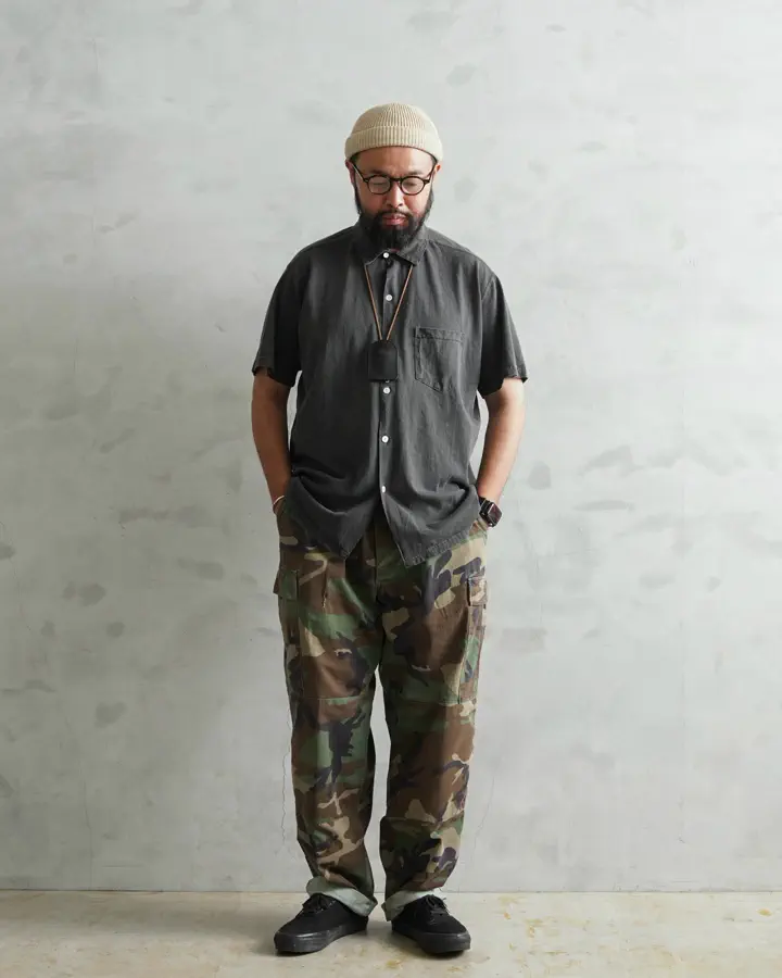 実物 USED 米軍 BDU WOODLAND CAMO カーゴパンツ ノンリップ 古着