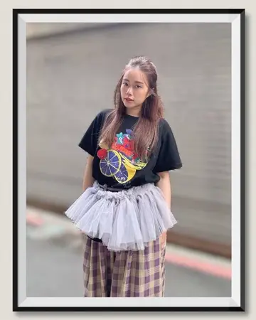 543214：花蝶刺繍タータンチェック柄パンツの通販-ScoLar