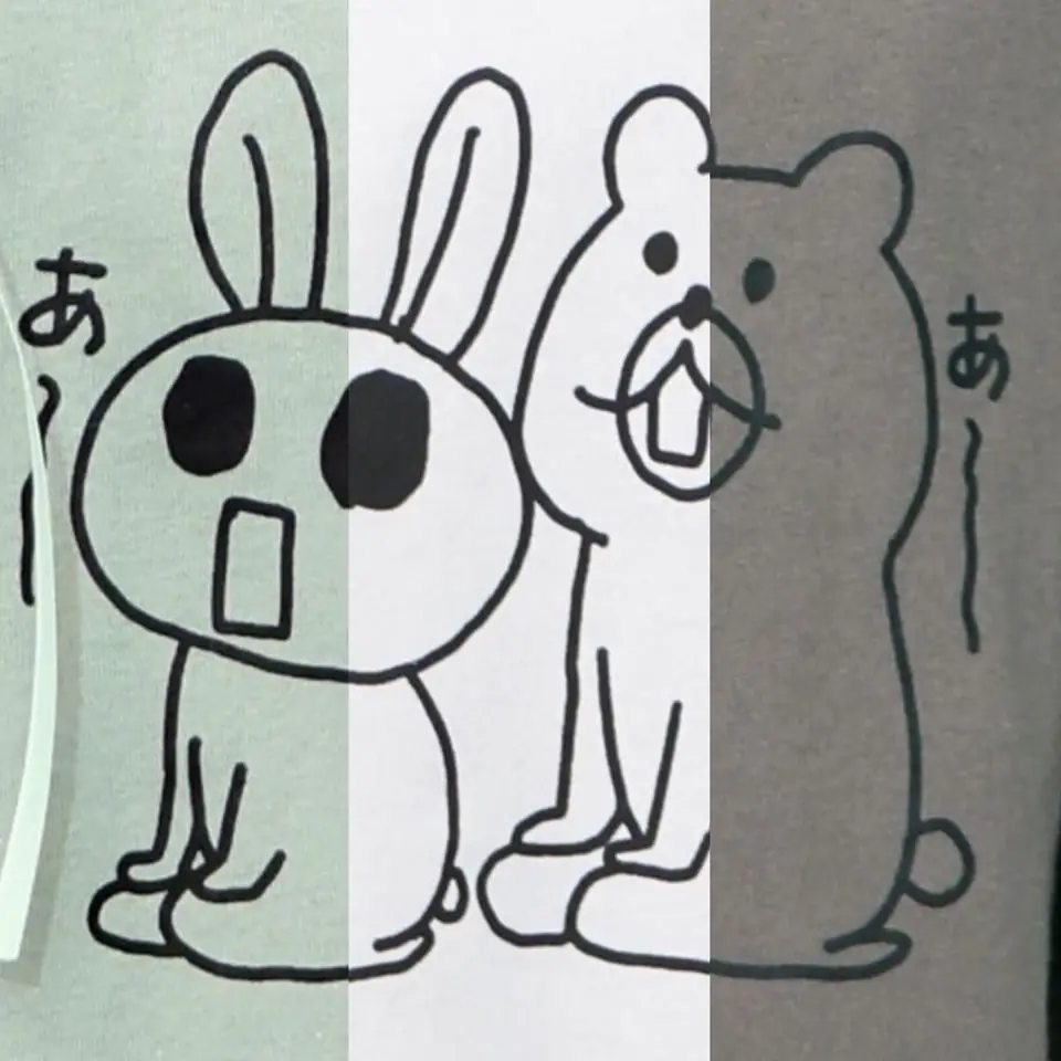 Tシャツ ScoLar Parity スカラー パリティ 352122 クマとウサギと扇風機Tシャツ トップス カジュアル 原宿系 個性的 ユニセックス ポイント ScoLar Parity Tシャツ スカラー パリティ 352122 クマとウサギ