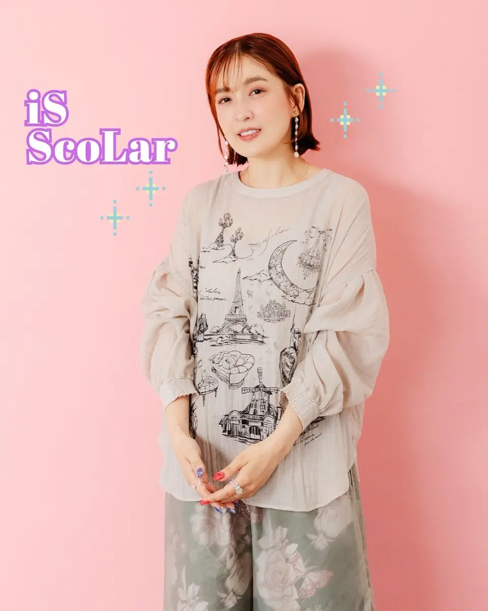 553214：花柄アート切替ワンピースの通販-ScoLar