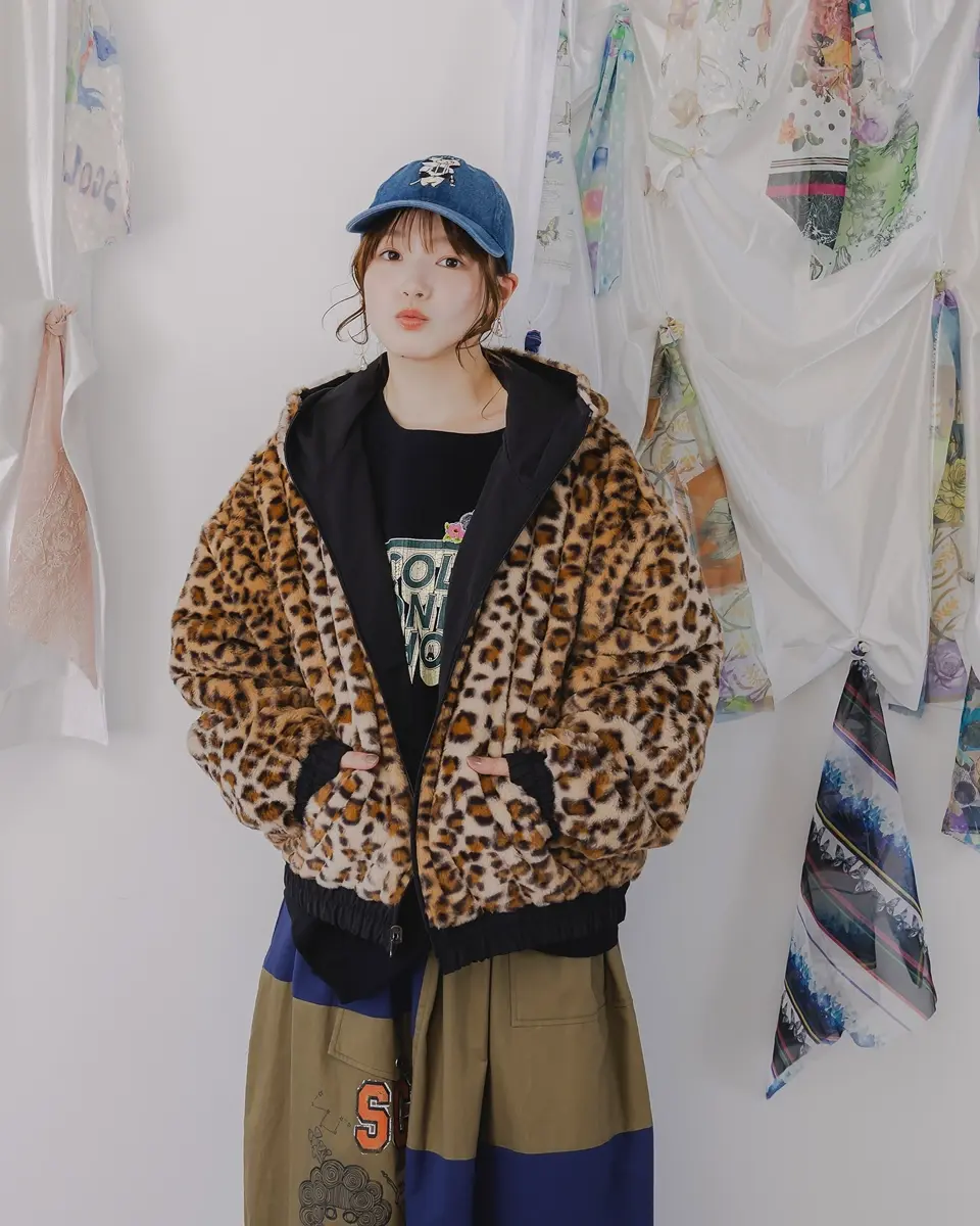 653332：牛ネコ刺繍デニムキャップの通販-ScoLar