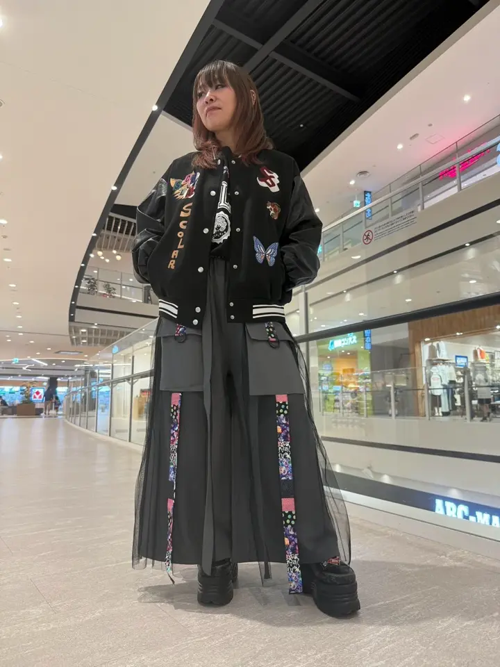 153686：メルトン×合皮 異素材切替スタジャンの通販-ScoLar