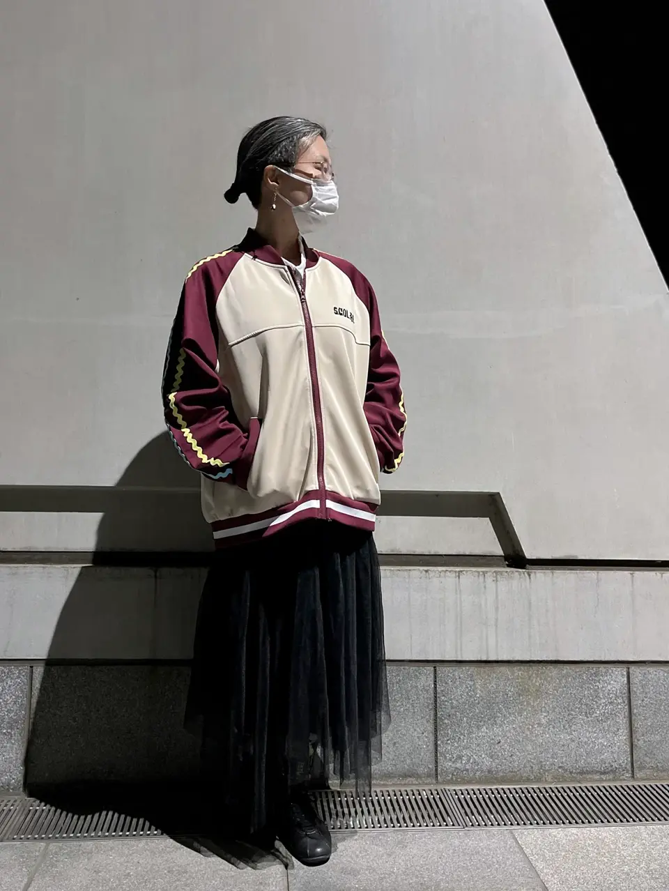 153621：花とスカラー刺繍 ジャージブルゾンの通販-ScoLar