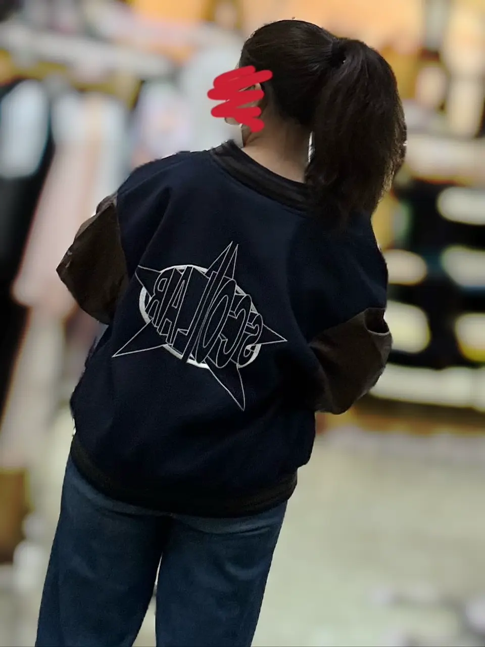 153686：メルトン×合皮 異素材切替スタジャンの通販-ScoLar