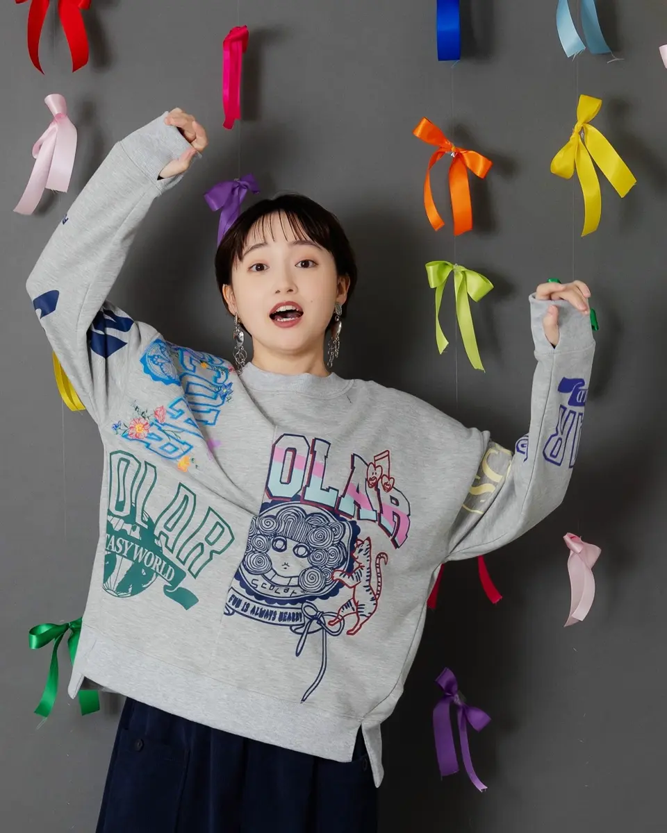 153784：裾蝶刺繍2wayミニ裏毛カーディガンの通販-ScoLar