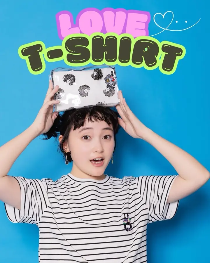 161648：カラフルポップ柄ローズジャガードTシャツの通販-ScoLar