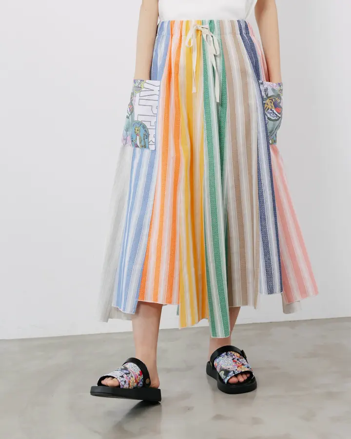 162719：3柄展開 ボイルガーゼシアーワンピの通販-ScoLar