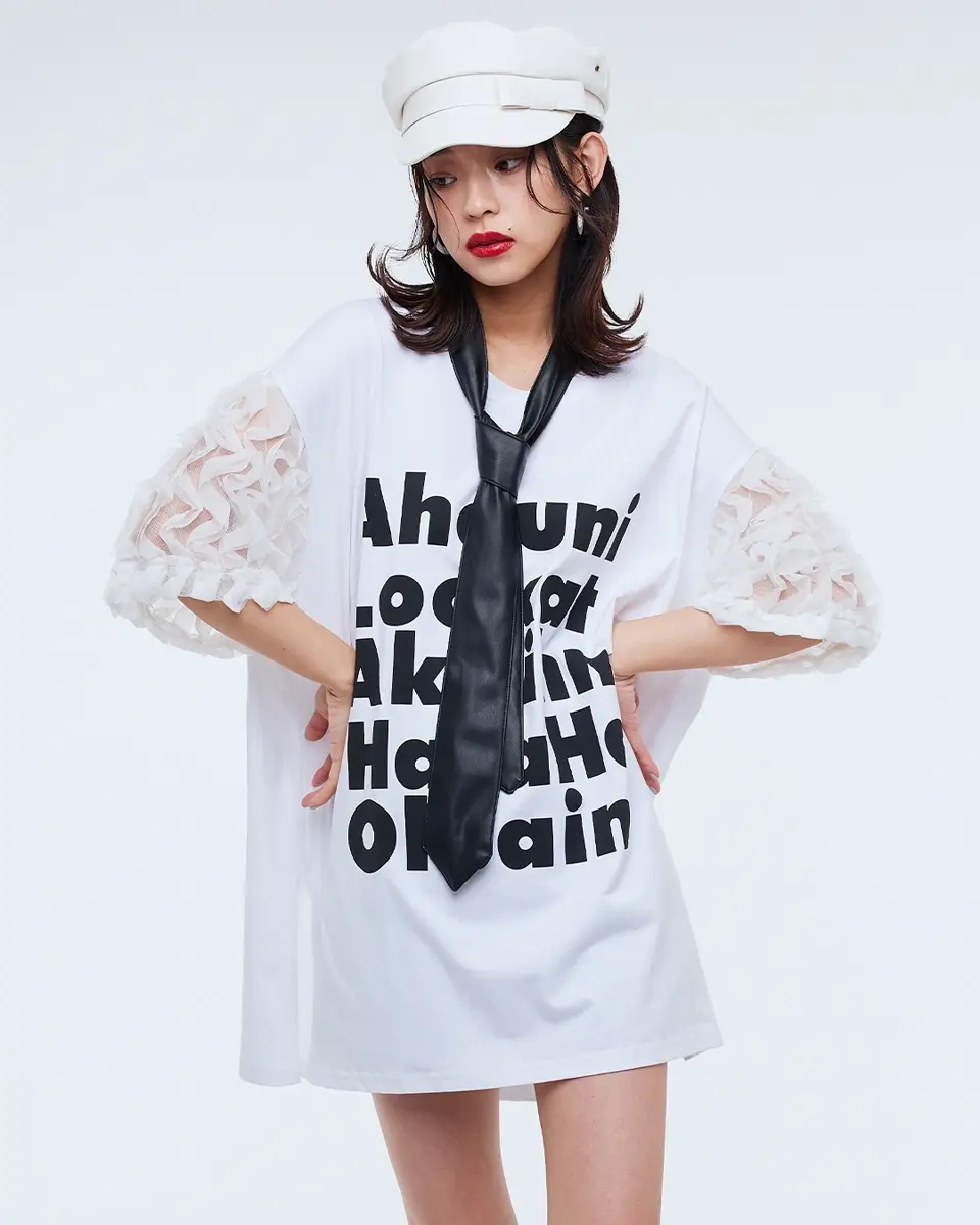 tシャツ 「Narcissus」フリルロングTシャツ レディース セール】【Narcissus】フリルロングTシャツ（Tシャツ/カットソー
