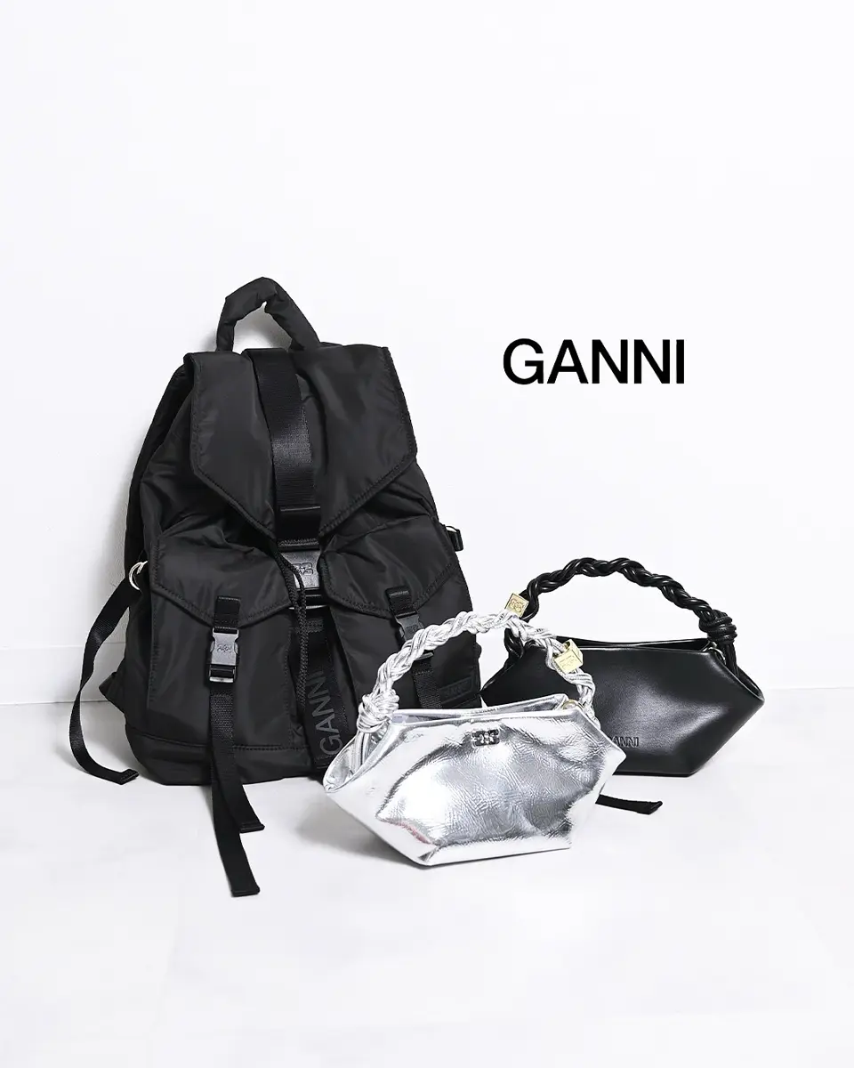 GANNI黒のバックパック GANNI ガニー バッグ バックパック（リュック） TECH BACKPACK
