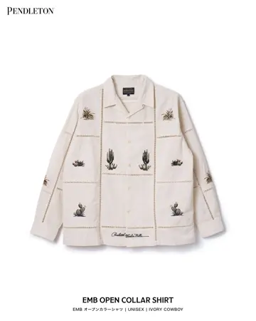 EMB オープンカラーシャツ（UNISEX) – PENDLETON WOOLEN MILLS JAPAN