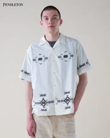 空色ページ カットワークオープンカラーシャツSS（UNISEX) – PENDLETON WOOLEN
