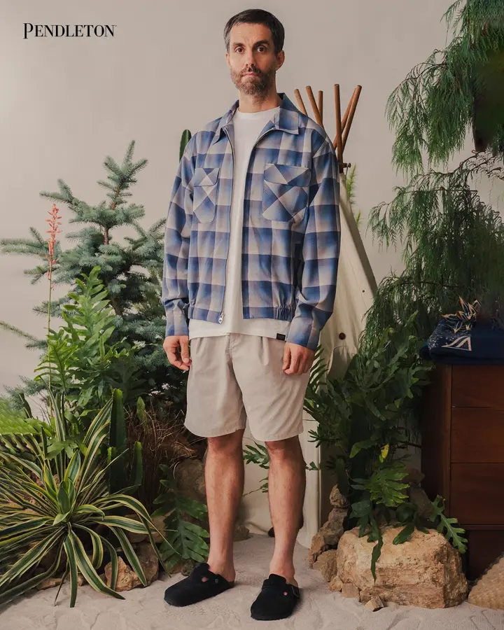オフスケール ジップチェック ジャケット - SLATE/GRAY – PENDLETON