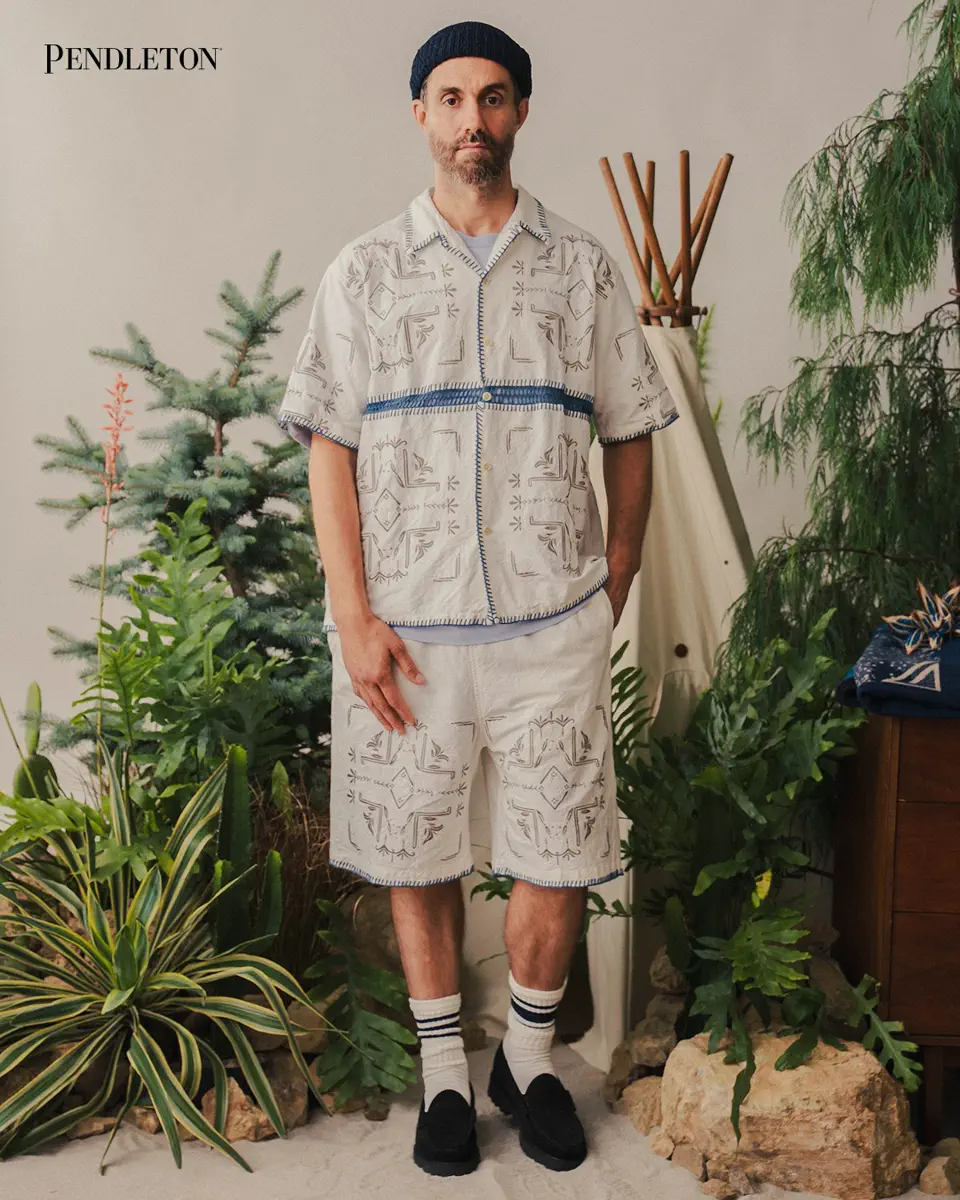 クロシェ・シャツS/S - TEAL 【LAUREL GROVE】 – PENDLETON WOOLEN