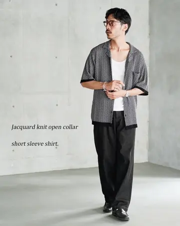 完売品✨️ CITY SHOP シースルー ジャガード 半袖シャツ セール】フリンジジャガードショートスリーブシャツ（シャツ