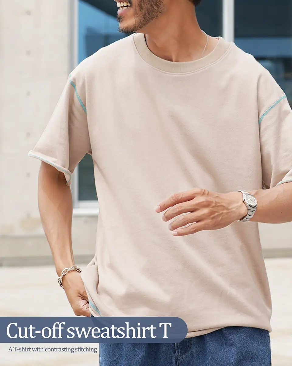 カットオフ ライトスウェットTシャツ 半袖 │ メンズ Tシャツ 半袖 
