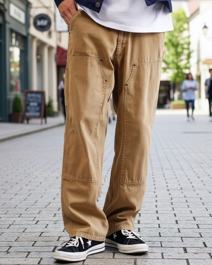 ダブルニーペインターパンツ│メンズワークパンツ ビンテージ加工