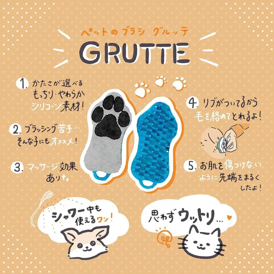 ぱーぷるページ ペットのブラシ グルッテ ハード ブルー – HARIO NETSHOP