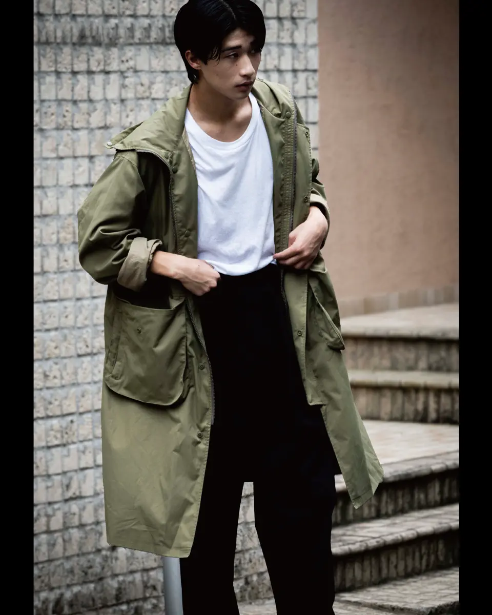 【即完売の緑】REVERSIBLE STAND COLLAR COAT Namu Shop - Yoko Sakamoto Work Stand Collar Jacket - Olive