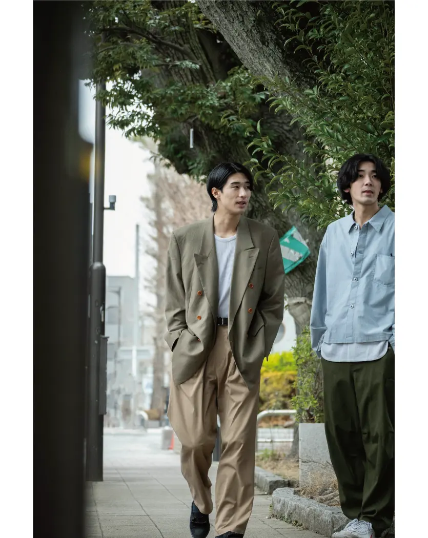 2TUCK TAPERED WIDE TROUSERS – RHYTHR