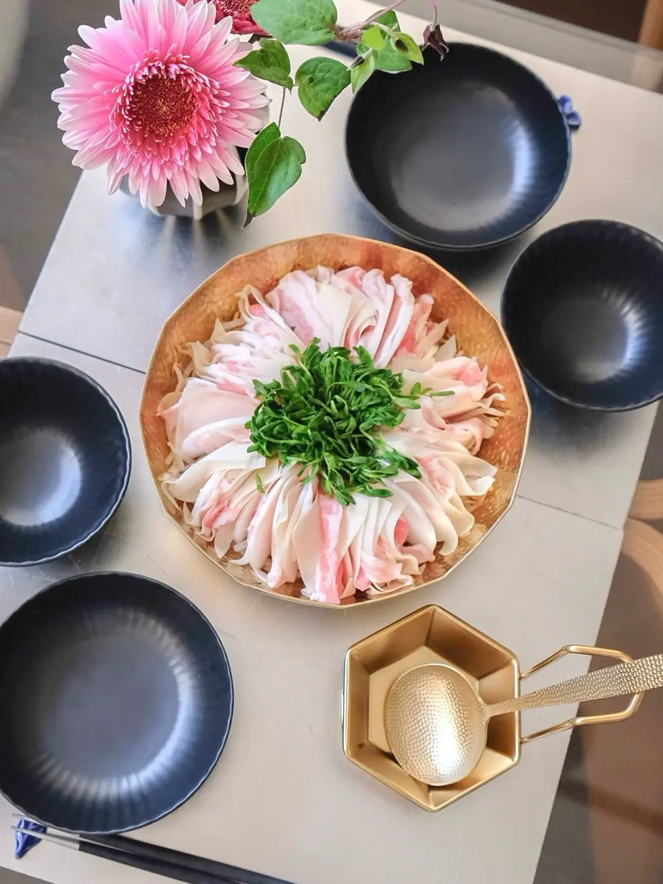 槌目入りお玉 穴無し ゴールド ｜ 四季折々のおしゃれな和食器通販