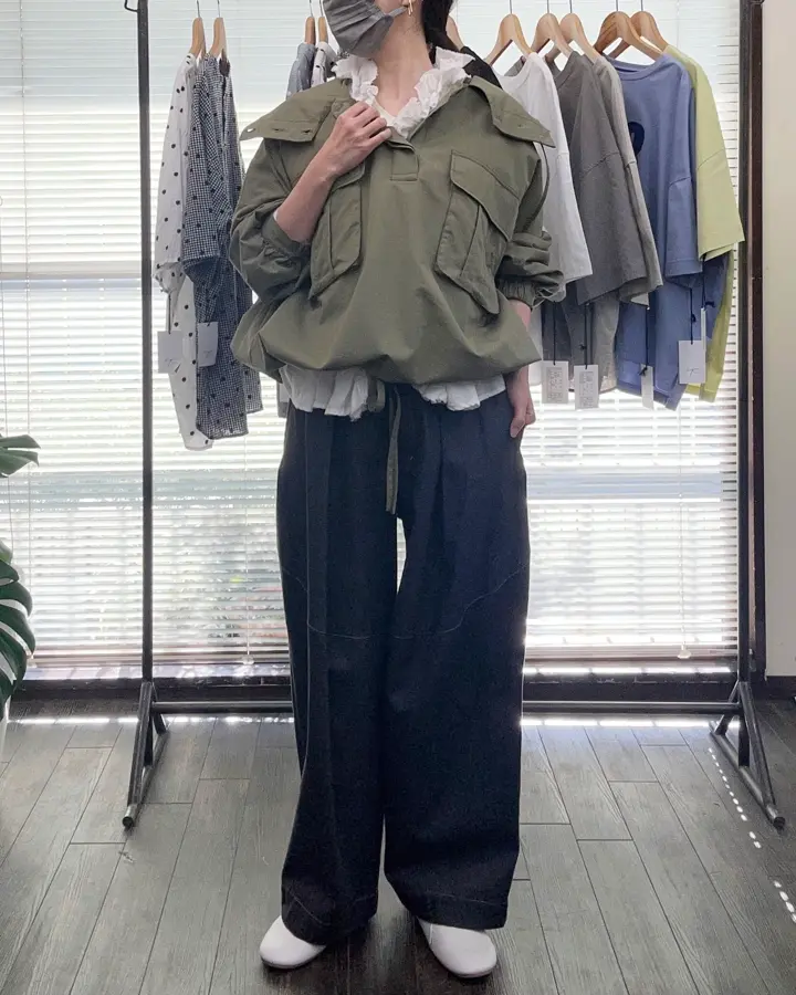 専用‼️TUTIE. Sachiさんコラボ　リネンオールインワン　ネイビー　M〜L TUTIE. Sachiさんコラボ リネンオールインワン ネイビー M〜L