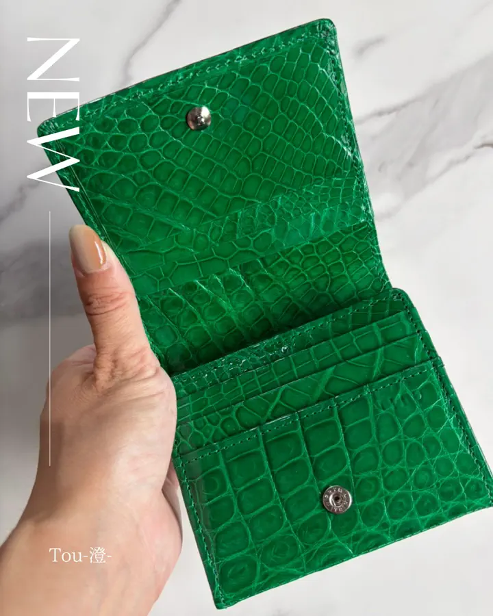 Tou-澄-（二つ折り財布） マットクロコダイル/潤銀（シルバー） 日本製