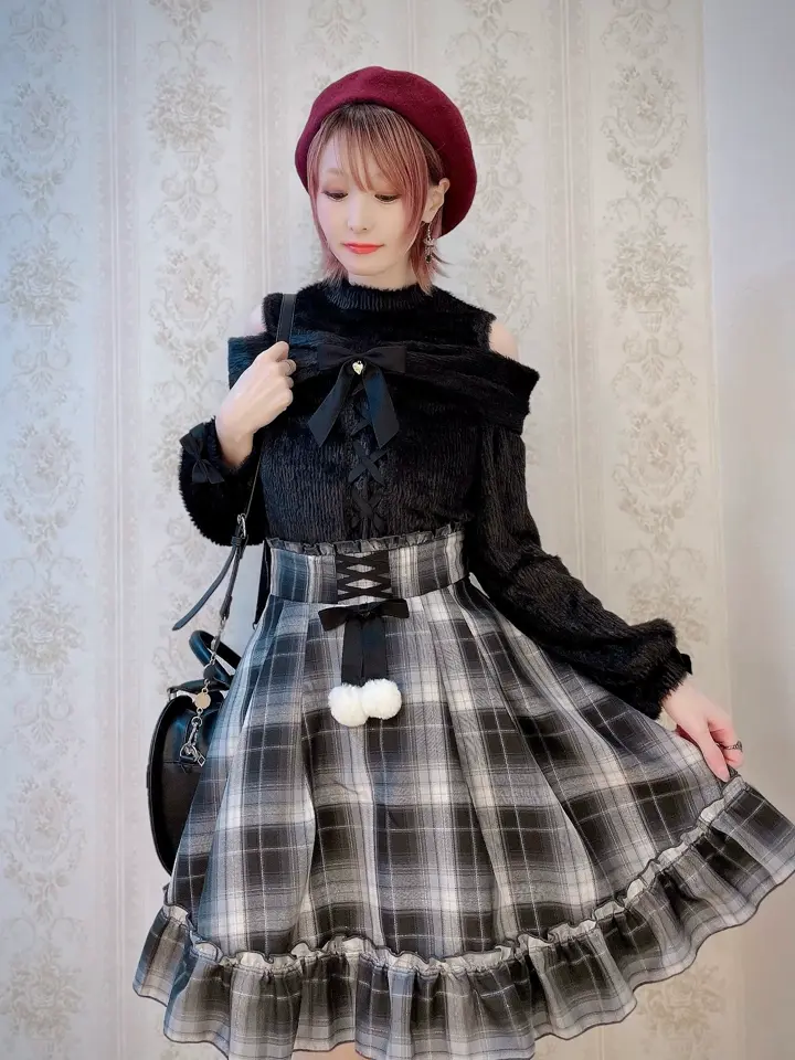 オープンショルダーリボンニットトップス – Amavel（アマベル）公式サイト