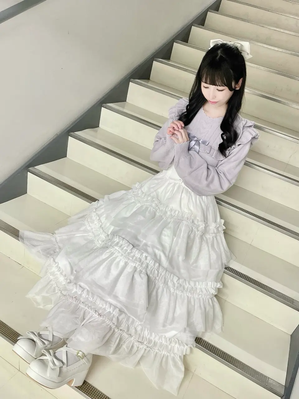 チュールティアードロングスカート – Amavel（アマベル）公式サイト