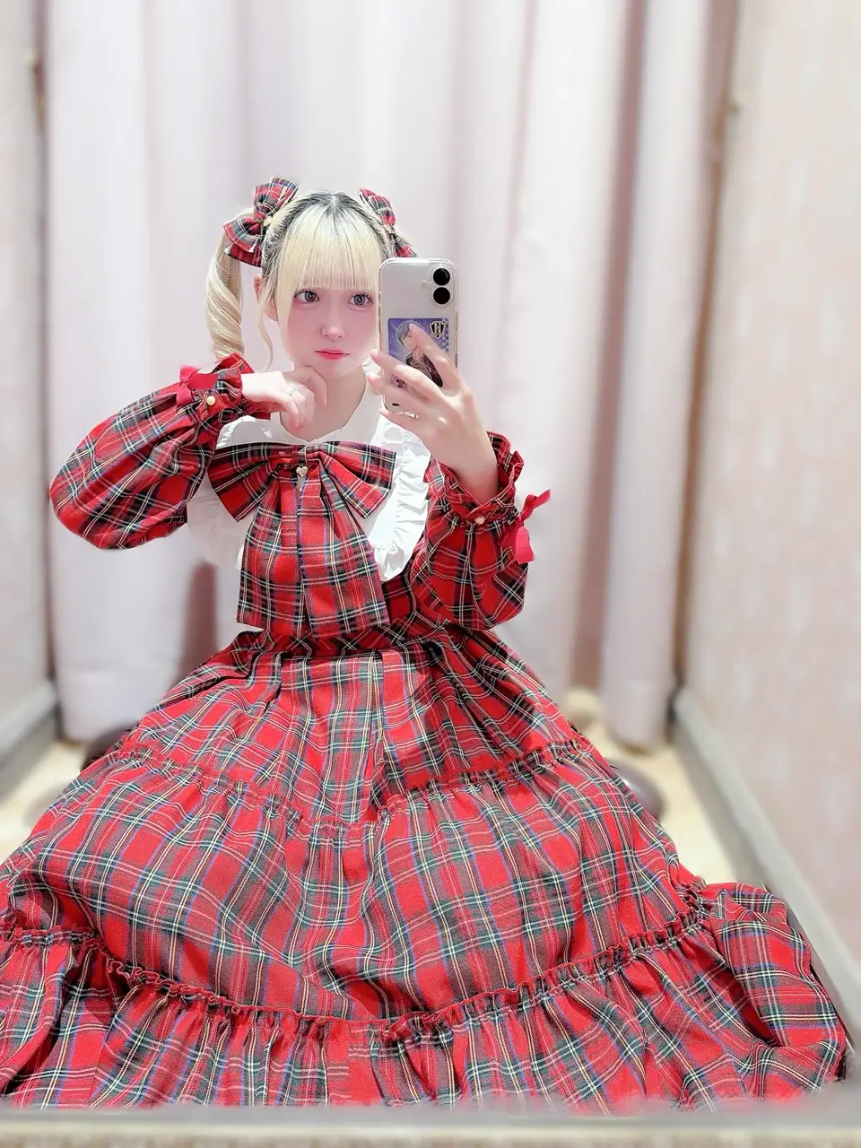 メンバーズセール対象】Dolly Holiday チェックティアードワンピース