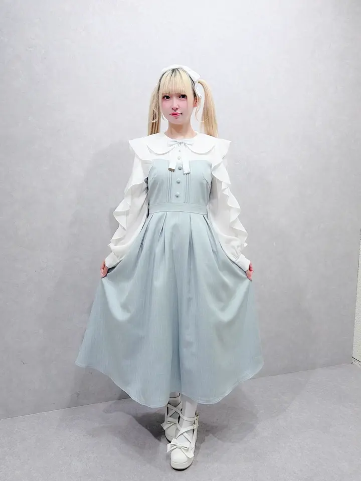 Ruffle Elegance ミドル丈ワンピース – Amavel（アマベル）公式サイト