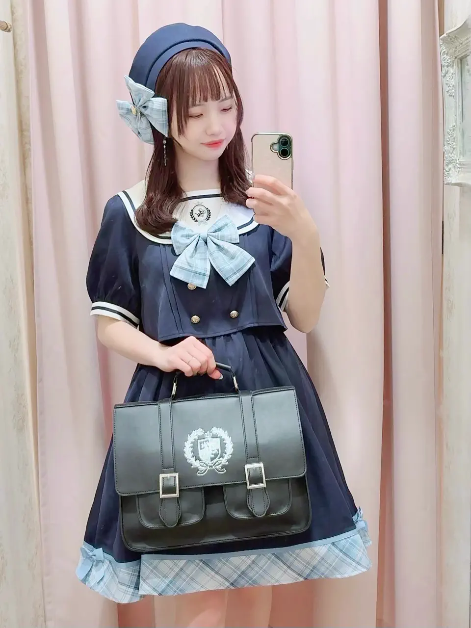 Chouchou Check セットアップ風セーラーワンピース – Amavel(アマベル Chouchou Check セットアップ風セーラーワンピース – Amavel(アマベル