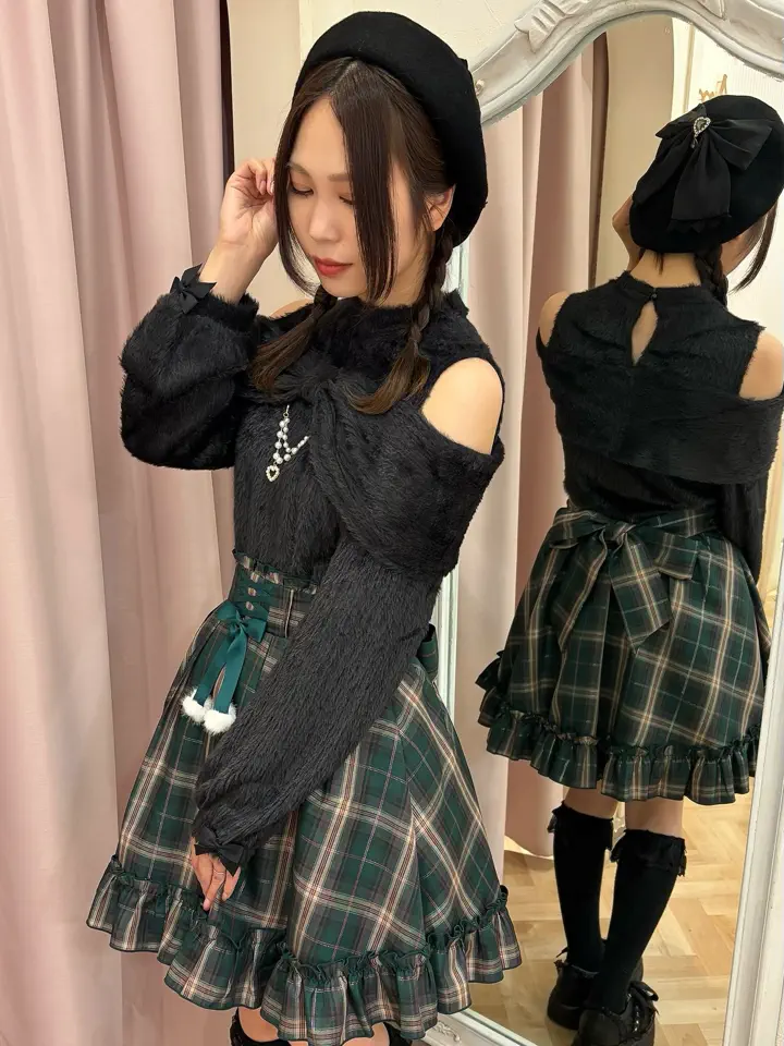 オープンショルダーリボンニットトップス – Amavel（アマベル）公式サイト