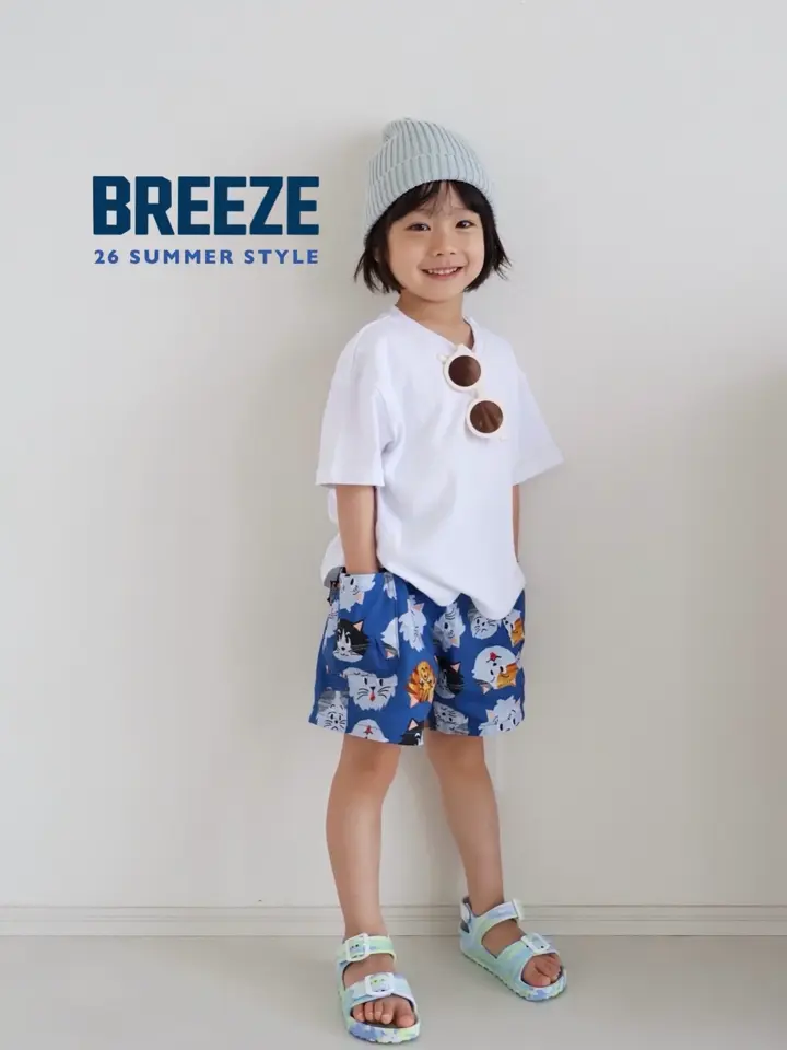 ☆タイムセール☆BREEZY CATS 総柄パンツ 4分丈（J223826）|BREEZE