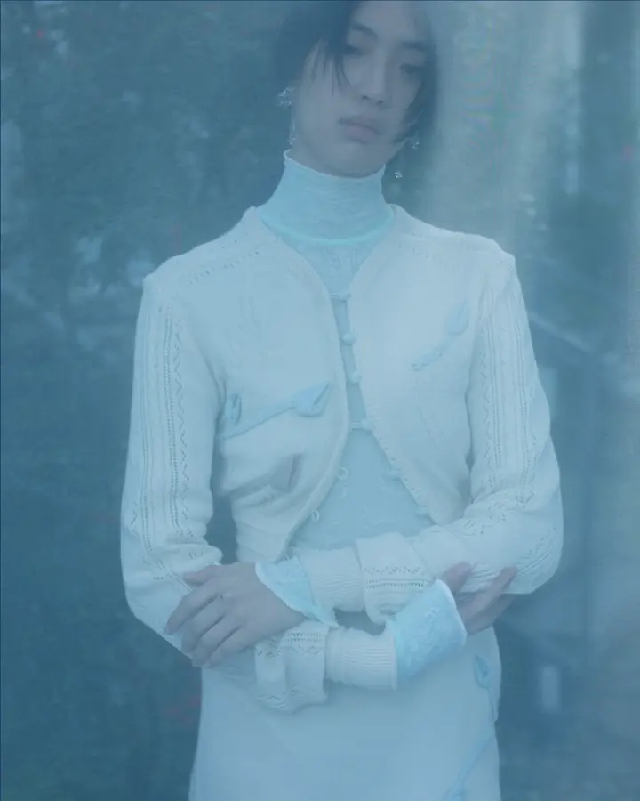 Mame Kurogouchi(マメ クロゴウチ)】 Shimmering Knit Cardigan