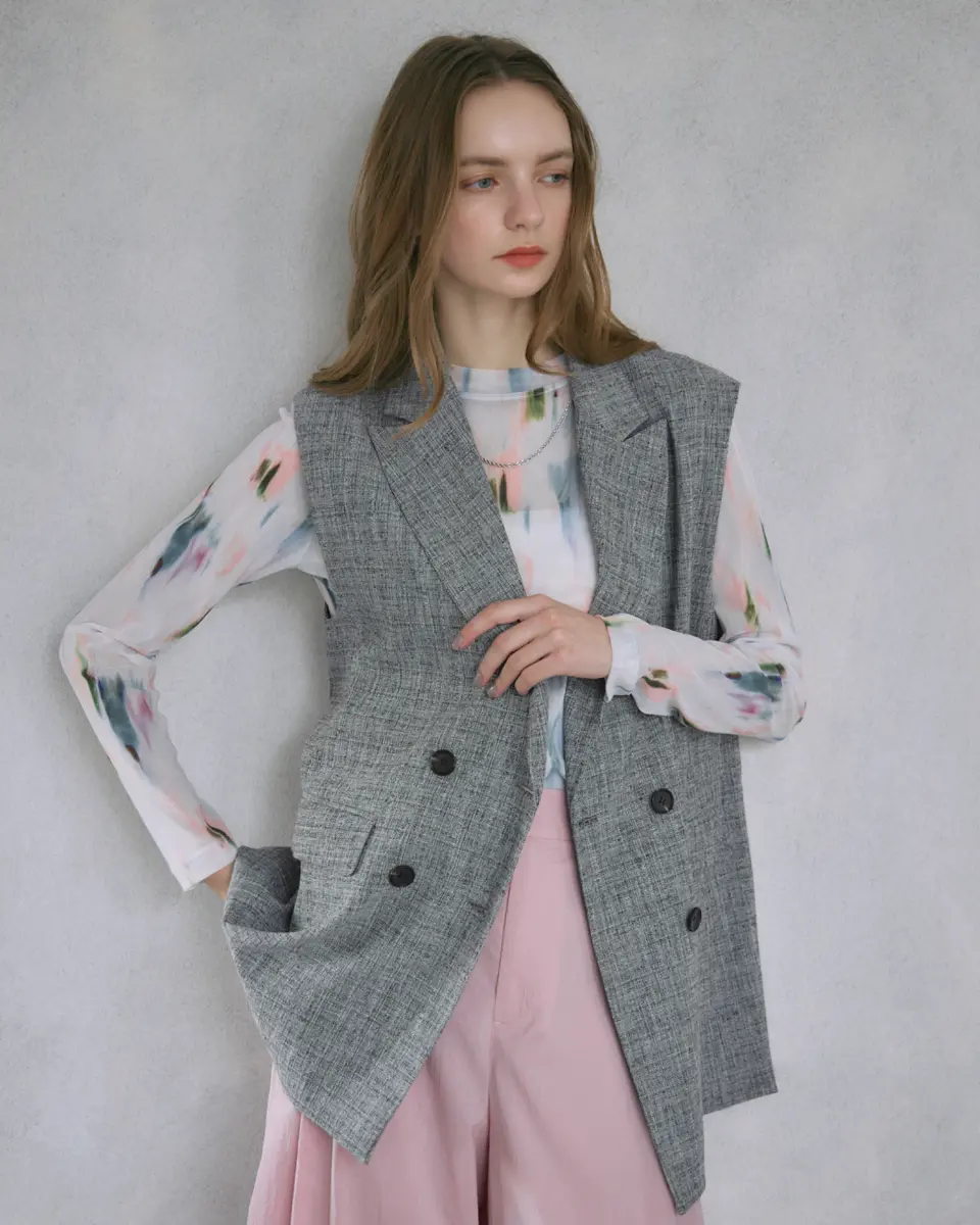 INSCRIRE(アンスクリア)】 WOOL OVER SIZE GILET｜PARIGOT ONLINE