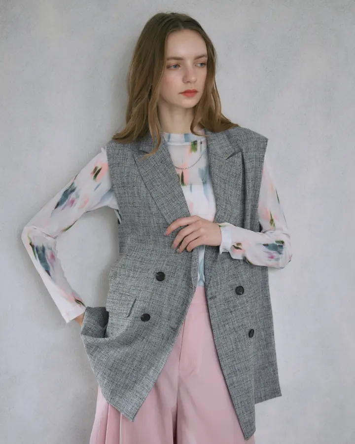 INSCRIRE /アンスクリア Under Bolero INSCRIRE(アンスクリア)】 WOOL OVER SIZE GILET｜PARIGOT ONLINE