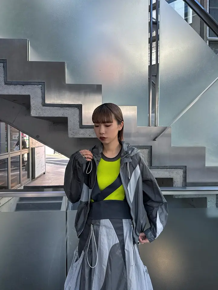 WAVE PATCHWORK JUMPER SKIRT | ウェーブパッチワークジャンパー