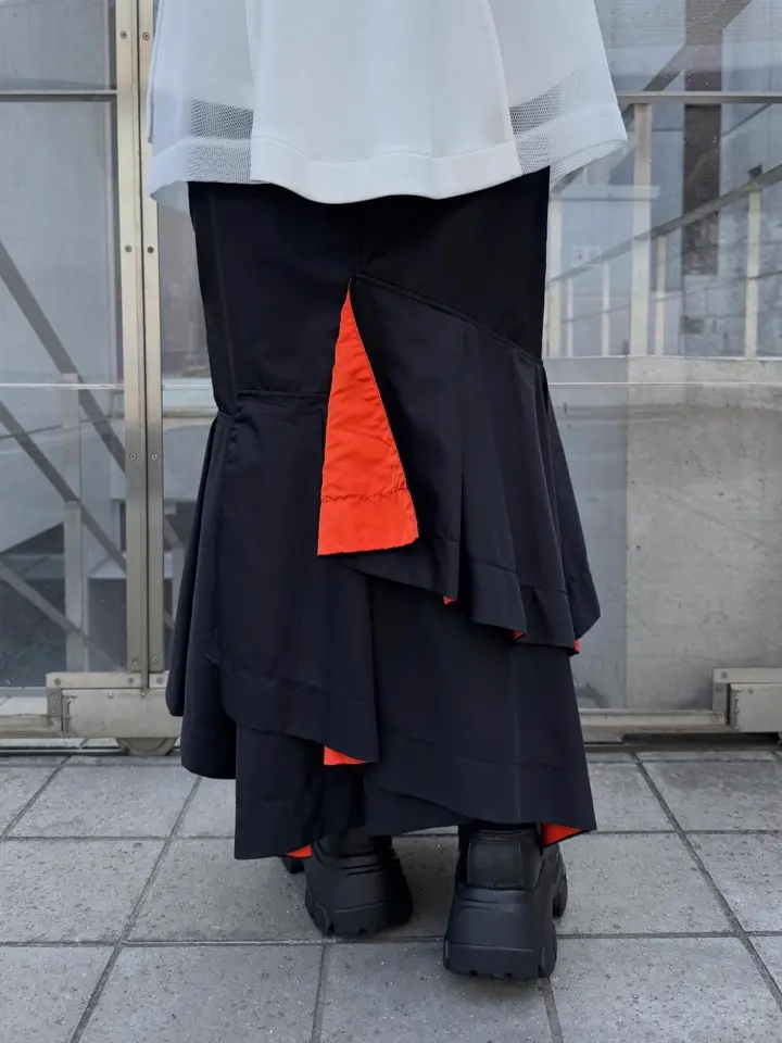UN3D. 　MA-1ドッキングデニムスカート UN3D.（アンスリード） デニムスカート MA-1 DOCKING DENIM SKIRT / MA