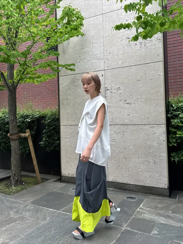 HEM MESH COCOON TOP | ヘムメッシュコクーントップ | カットソー