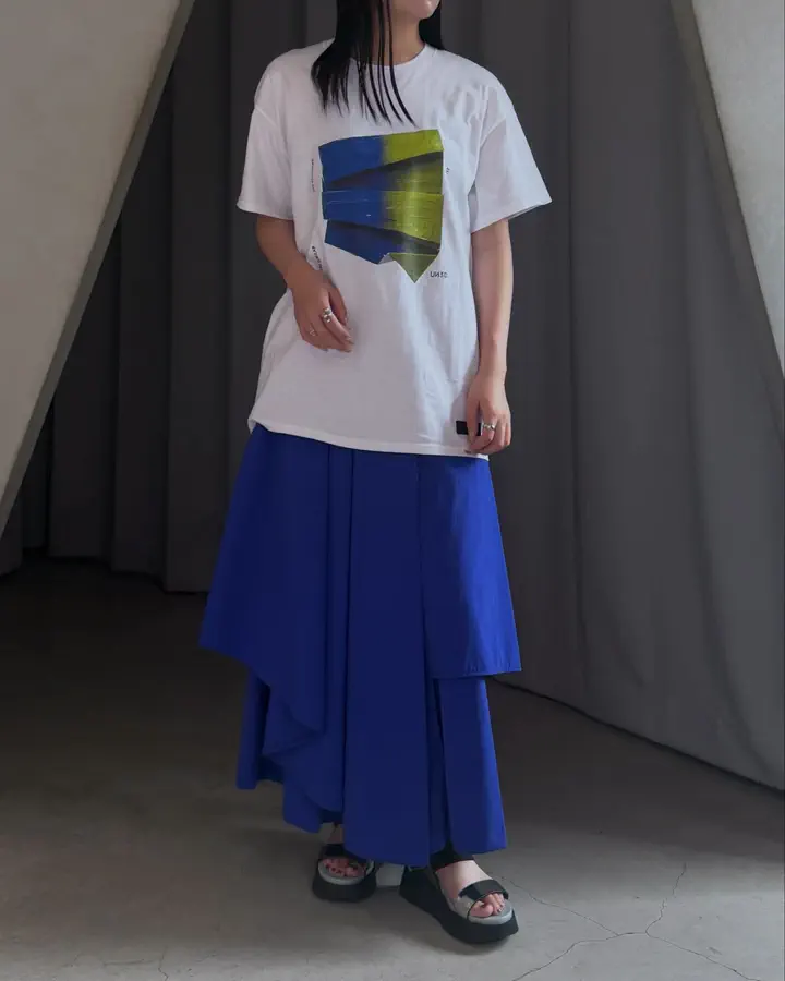 TW ASYMME LAYERED PT | タイプライターアシメレイヤードパンツ