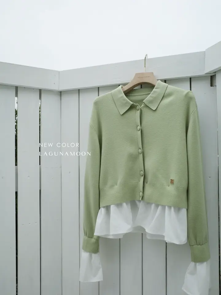 ペプラムドッキングニットカーディガン｜ラグナムーン（LAGUNAMOON