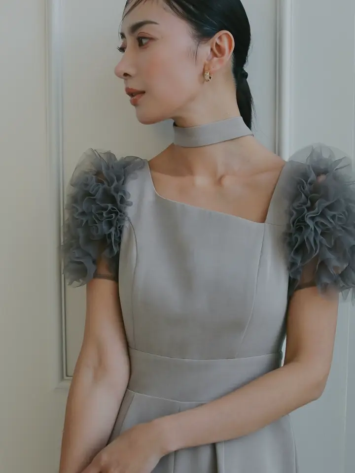 ソンイさんコラボ】LADYチュールショルダーパンツドレス｜ラグナムーン