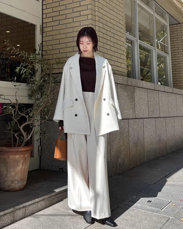 ネップツイードオーバージャケットコート｜ラグナムーン（LAGUNAMOON