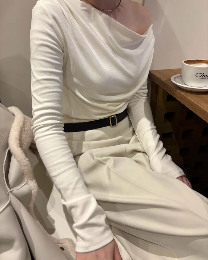 LAGUNAMOON ワンショルダートップス Adoon plain ハンドバッグ One-Shoulder Half-Moon Bag / ワン