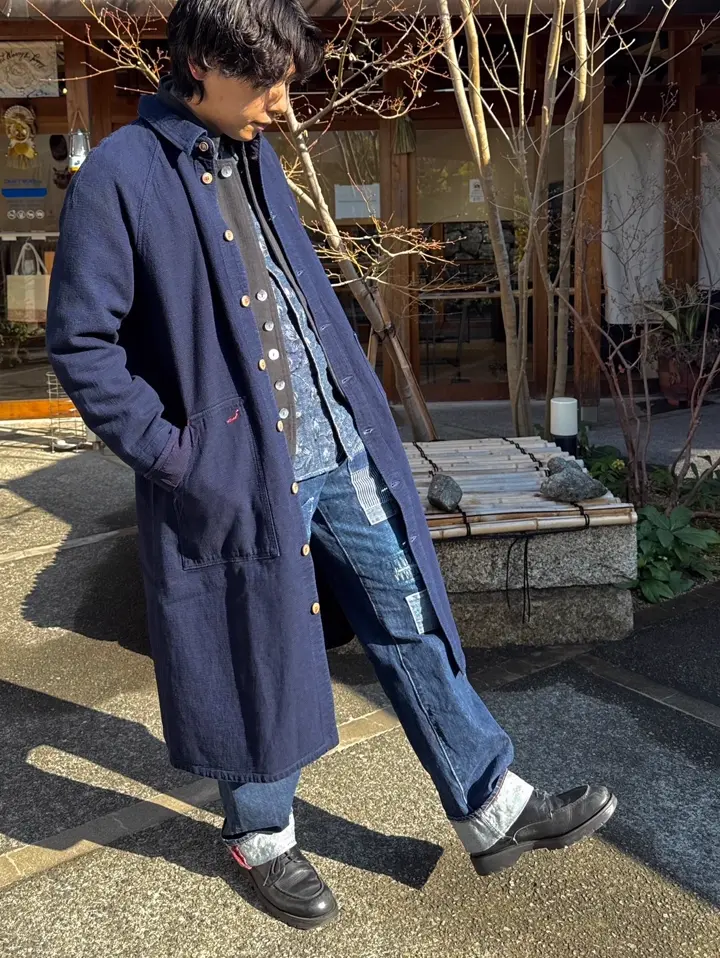 BlueTrick】 ロングショップコート 刺子 | ジャケット | BlueTrick