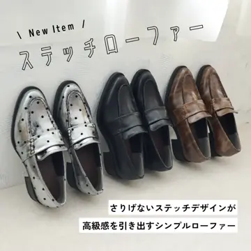 Scrap book ステッチ　ローファー Scrap Book ローファー 「Scrap Book」バイカラーローファー